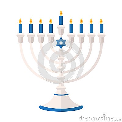 Torah or Pentateuch vector illustration. Holiday of Hanukkah element. Jewish symbol for celebration of Chanukah or Festival of Li Vector Illustration