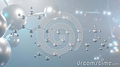 torasemide molecular structure, 3d model molecule, loop diuretics, structural chemical formula view from a microscope Stock Photo