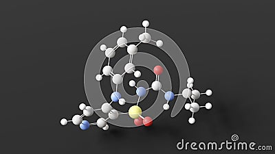torasemide molecule, molecular structure, loop diuretics, ball and stick 3d model, structural chemical formula with colored atoms Stock Photo