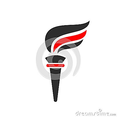 Torch flame vector logo Vector Illustration