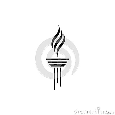 Torch icon Vector Illustration design Logo Stock Photo