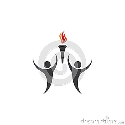 Torch logo vector Vector Illustration
