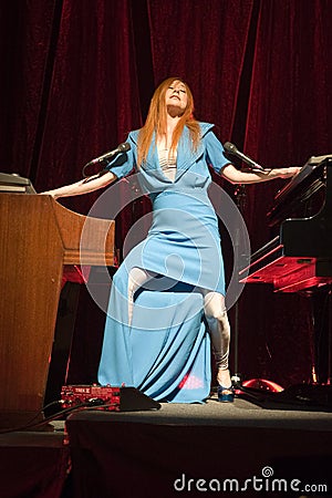 Tori Amos live concert at the Smeraldo Theater Editorial Stock Photo