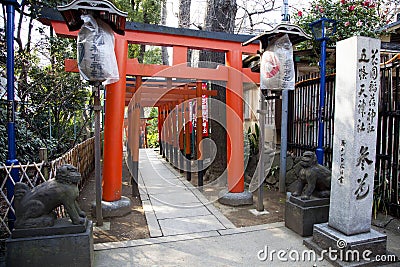 TORII GATES AT UENO TEMPLE, TOKYO Editorial Stock Photo