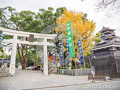 Torii Giant gate in front of Shrine Editorial Stock Photo