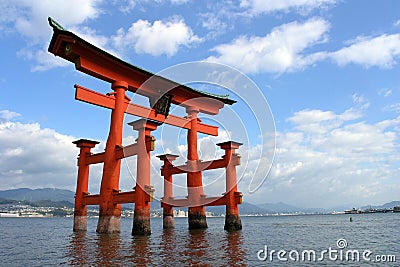 Torii at Miyajima Stock Photo