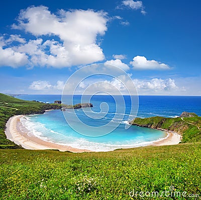 Torimbia beach in Asturias near Llanes Spain Stock Photo