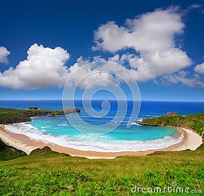 Torimbia beach in Asturias near Llanes Spain Stock Photo