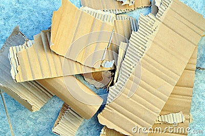 Torn cardboard Stock Photo