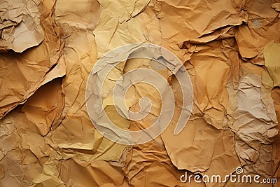 Torn and crumpled cardboard texture in earthy tones Stock Photo