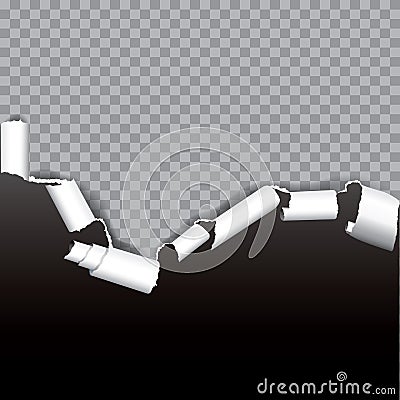 Torn horizontal Vector Illustration