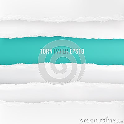 Torn Paper Edges Background Vector Illustration