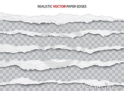 Torn paper edges Vector Illustration