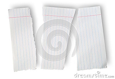 Torn sheet of paper from a school notebook Stock Photo