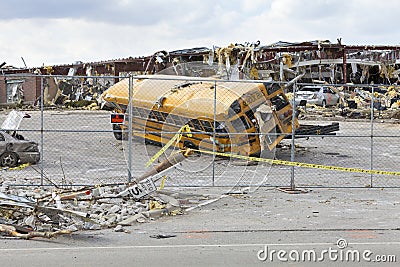 Tornado aftermath in Henryville, Indiana Editorial Stock Photo