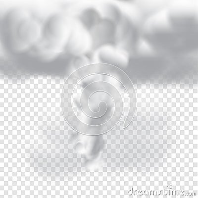 Tornado or altostratus cloud s, a rotation of the air to be monsoon or storm on transparency background Stock Photo