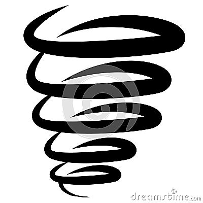 Tornado icon on white background. tornado storm sign. cyclone symbol. hurricane icon. flat style Vector Illustration