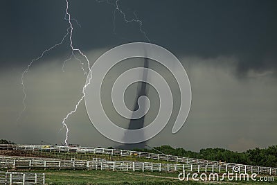 Tornado, Lightning, Longmont, Colorado Stock Photo