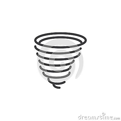 Tornado line icon Vector Illustration