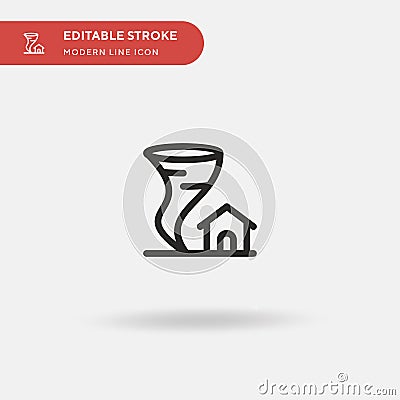 Tornado Simple vector icon. Illustration symbol design template for web mobile UI element. Perfect color modern pictogram on Stock Photo