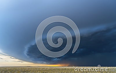 Tornado Supercell in Oklahoma Stock Photo