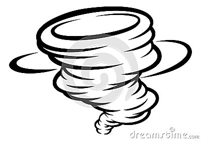 Tornado Twister Cyclone or Hurricane Icon Concept Vector Illustration