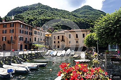 Torno (Como), village along the Lario Editorial Stock Photo