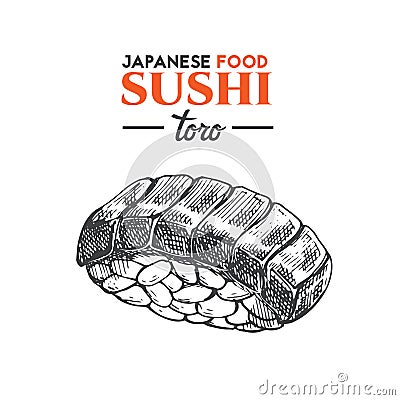 Toro sushi Vector Illustration
