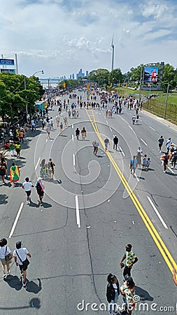 Visitors of Caribana parade 2023 Editorial Stock Photo