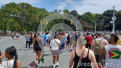 Visitors of Caribana parade 2023 Editorial Stock Photo