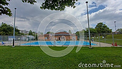 Public open swimming pool in Etobicoke Editorial Stock Photo