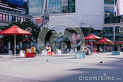 Yonge-Dundas Square in Toronto Canada Editorial Stock Photo