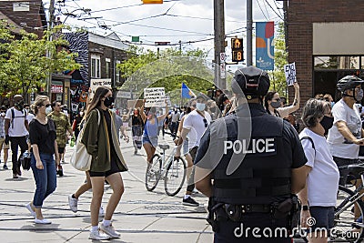 Black Lives Matter Protest at Queens Park Editorial Stock Photo