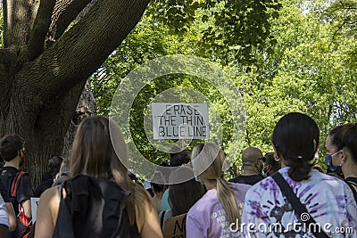 Black Lives Matter Protest at Queens Park Editorial Stock Photo