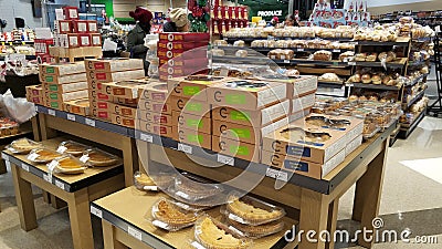 Bakery department of retail store in Canada Editorial Stock Photo