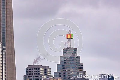 Chinese Lunar New Year of the Rabbit symbol on the top of the TD Tower sign Editorial Stock Photo