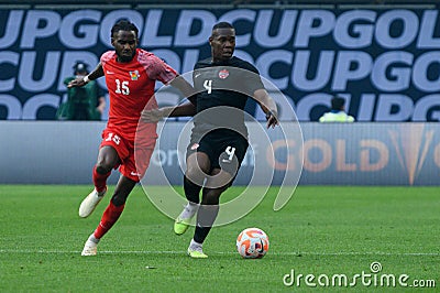 Canada vs Guadeloupe. 2023 Concacaf Gold Cup Editorial Stock Photo