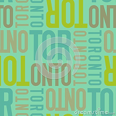 Toronto, canada seamless pattern Vector Illustration