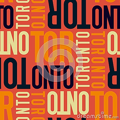 Toronto, canada seamless pattern Vector Illustration