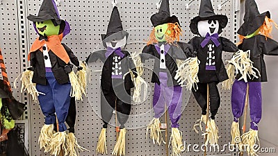 Halloween accessories in store Editorial Stock Photo