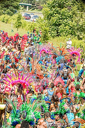 Toronto Caribbean Carnival Grand Parade - Toronto, Canada - August 3, 2019. Editorial Stock Photo