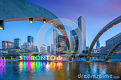 Toronto City Hall and Nathan Phillips Square Editorial Stock Photo