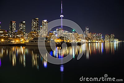 Toronto Downtown at Dusk Editorial Stock Photo