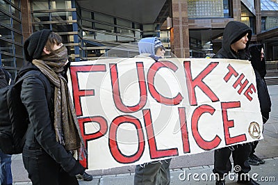 17th International Day Against Police Brutality in Toronto. Editorial Stock Photo