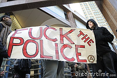 17th International Day Against Police Brutality in Toronto. Editorial Stock Photo