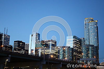 Toronto Night View Editorial Stock Photo