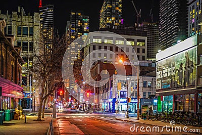 Toronto night view (Canada) Editorial Stock Photo