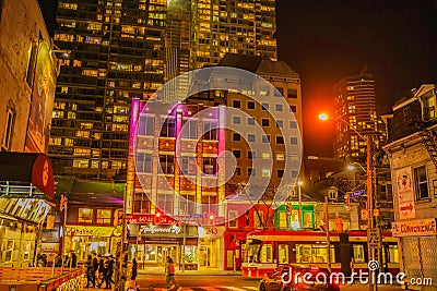 Toronto night view (Canada) Editorial Stock Photo