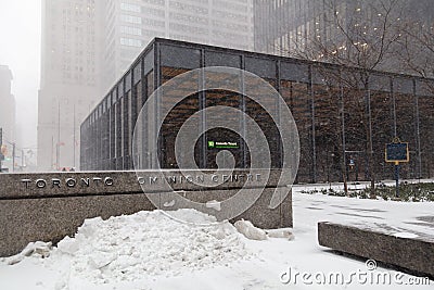 TD Bank Centre Snow Storm Canada Toronto Feb 12 2019 Editorial Stock Photo