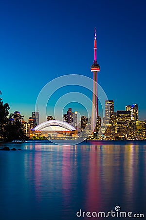 Toronto Ontario at night Canada150 Editorial Stock Photo